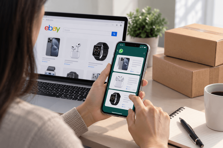 Alertas de productos de eBay por WhatsApp